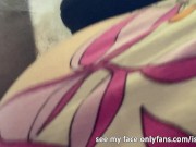 Look under my skirt at my panties-free pussy 10/16