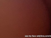 Look under my skirt at my panties-free pussy 16/16