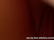 Look under my skirt at my panties-free pussy 9/16