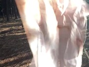 Exhibitionist hippie dancing naked in the woods 15/16