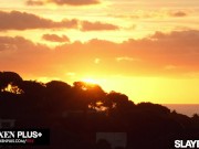 SLAYED Tiny Cutie Ellie Luna Can't Wait To Eat Her Hot BFF Sonya Blaze's Pussy 3/16