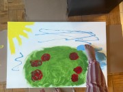 Painting in a Bush with my Feet! 10/16