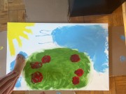 Painting in a Bush with my Feet! 11/16