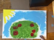 Painting in a Bush with my Feet! 12/16