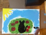 Painting in a Bush with my Feet! 15/16