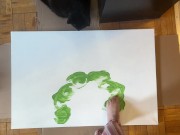 Painting in a Bush with my Feet! 2/16