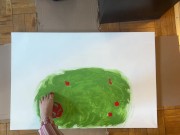 Painting in a Bush with my Feet! 5/16