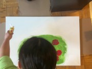 Painting in a Bush with my Feet! 7/16