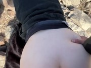 horny couple fucks outside (we almost got caught !!) 4/16