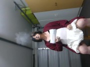 Naughty Sissy Smoking & Drinking Piss 2/16