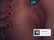 stretch open my asshole with heart shaped butt plug 8/16