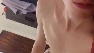 Leaked: twink with a big dick having a morning wood