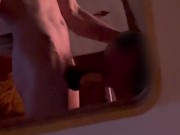 Kandi sucks off Kane and try’s to deepthroat in the mirror 14/16