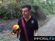 Woodland Chase, Topless Alexis Hunts Horny Pranksters! 2/16