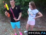 Woodland Chase, Topless Alexis Hunts Horny Pranksters! 6/16