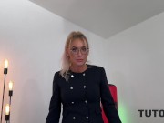 TUTOR4K. MILF tutor in stockings got so mad and then so horny so she tried 2 dicks at the same time 5/16