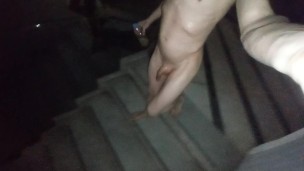 Nude Piss Shower at the mall and good spanking