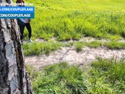 Pompino rischioso all'aperto a un guardone sconosciuto 3/16