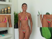 Try On Haul Mirco Bikini By Asian Content Creator 15/16
