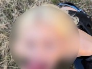 Hot blonde with natural tits gave a blowjob right on the street 16/16