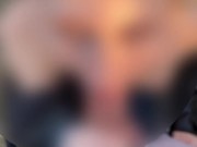 Hot blonde with natural tits gave a blowjob right on the street 6/16