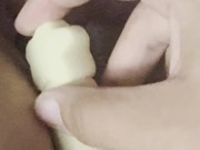 Using my new toy plus my vibrator