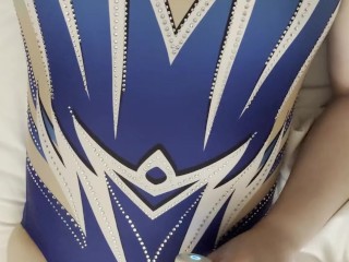 #016 Extremely Strong Vibrator on Gymnastics Leotard
