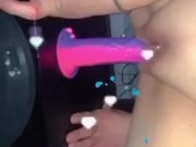 riding dildo attached to subwoofer 11/16