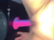 riding dildo attached to subwoofer 15/16