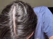 Lunah Blanc wakes up Ragnar Blanc with affection... and a deep blowjob full of drool 15/16