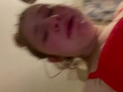 Face fuck pregnant white teen bitch 16/16