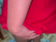 depois da festa de vestido vermelho com uma namorada  magrinha de 18 anos 1/16