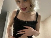 Cruel Tattoed Giantess Plays With Tiny You and Swallows!  Watch her rub her belly after digestion 😏 16/16