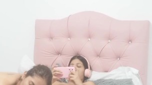 I suck my hot girlfriend's dildo.