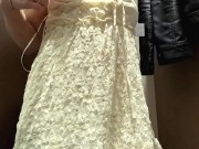 ElsaRixterXXX. Trying on a yellow dress for summer walks without wearing any underwear. 12/16