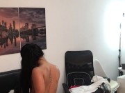 horny neighbor asks me to ride her dildo. 15/16