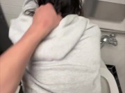Sneaky Raw Sex with Hot Latina In Movie Theater Restroom 11/16
