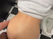 Sneaky Raw Sex with Hot Latina In Movie Theater Restroom 3/16