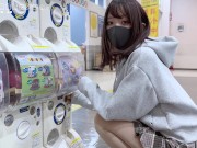 ノーパンデート後にローション手袋手コキでM男を大量潮吹きさせる痴女♡射精後も亀頭責めと焦らし寸止めでSM調教　Japanese man squirting  by public flashing gf 10/16