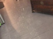 POV Yellow Morning Power Piss Leaves Huge Puddle on Kitchen Floor 2/16