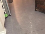 POV Yellow Morning Power Piss Leaves Huge Puddle on Kitchen Floor 3/16