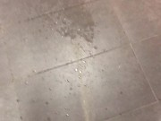 POV Yellow Morning Power Piss Leaves Huge Puddle on Kitchen Floor 5/16