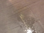 POV Yellow Morning Power Piss Leaves Huge Puddle on Kitchen Floor 6/16