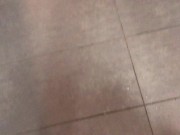 POV Yellow Morning Power Piss Leaves Huge Puddle on Kitchen Floor 9/16