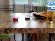 Stepmom seduced me for a fuck on the kitchen table at breakfast 2/16