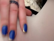 Hot milf masturbates in parking lot, pussy close up, fingering 15/16