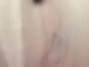 Hot milf masturbates in parking lot, pussy close up, fingering 4/16