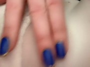 Hot milf masturbates in parking lot, pussy close up, fingering 6/16