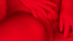 Goth girl touches herself