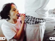 CUCKOLD BLOW JOB BIG DICK SUCKED DEEP THROATS CHEATING WIFE